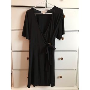 Michael Kors black wrap dress